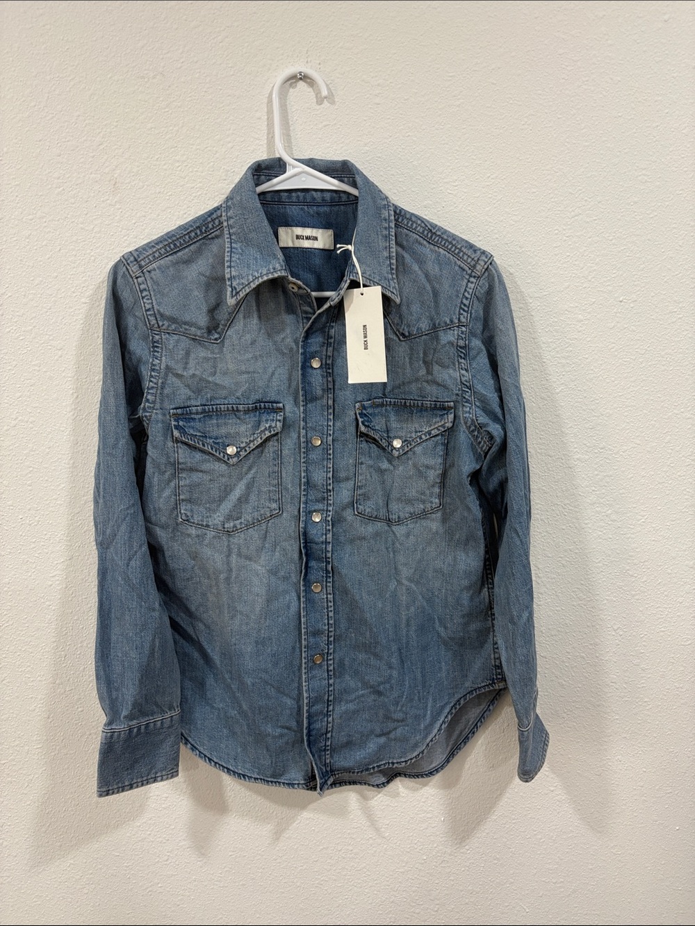 Buck Mason Women’s Rodeo Queen Western Denim Shirt Small NWD
